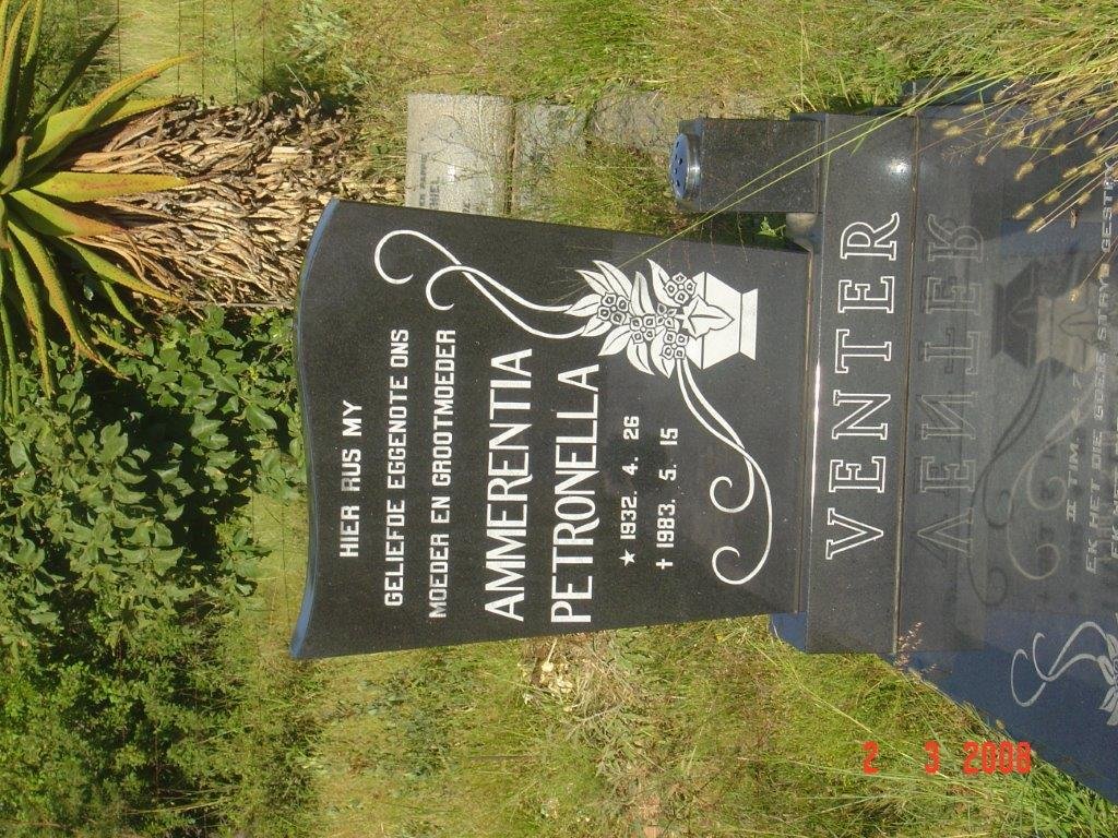 VENTER Ammerentia Petronella 1932-1983