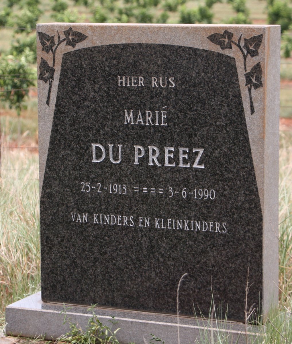 PREEZ Marié, du 1913-1990