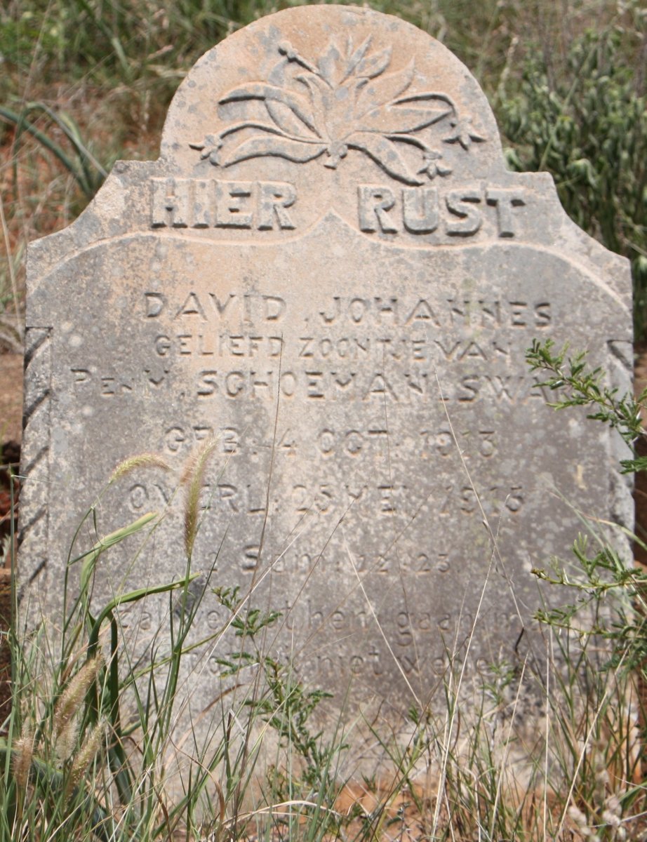 SCHOEMAN David Johannes, SWART 1913-1915