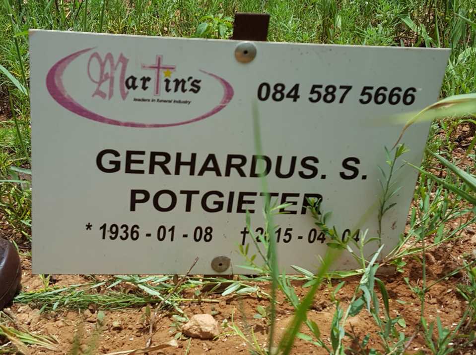 POTGIETER Gerhardus S. 1936-2015