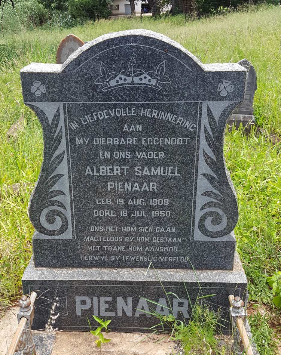 PIENAAR Albert Samuel 1908-1950