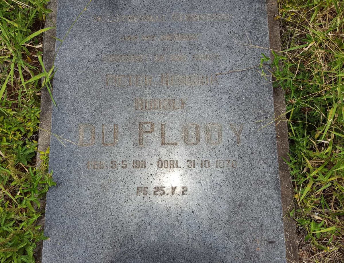 PLOOY Pieter Hendrik Rudolf, du 1911-1970