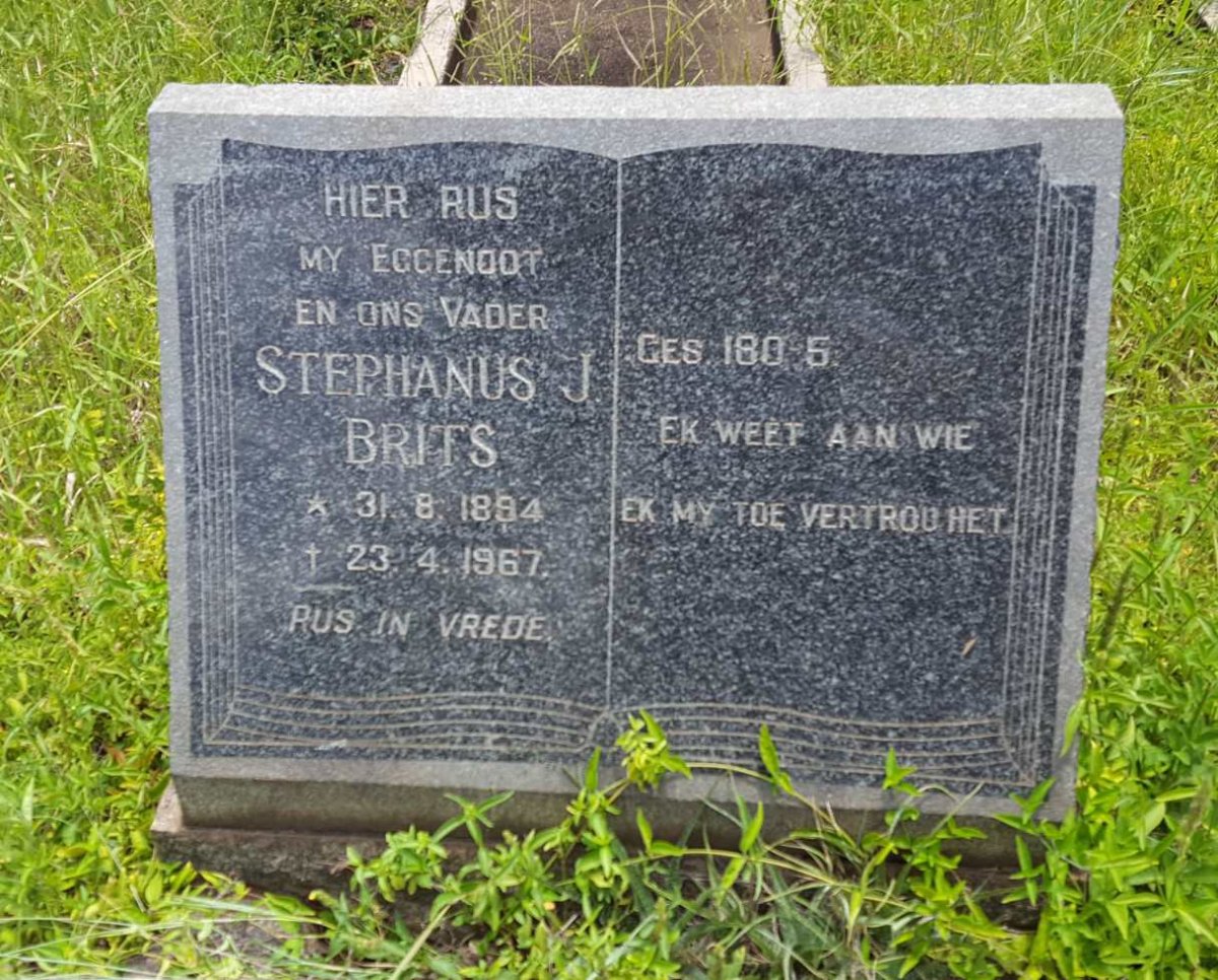 BRITS Stephanus J. 1894-1967