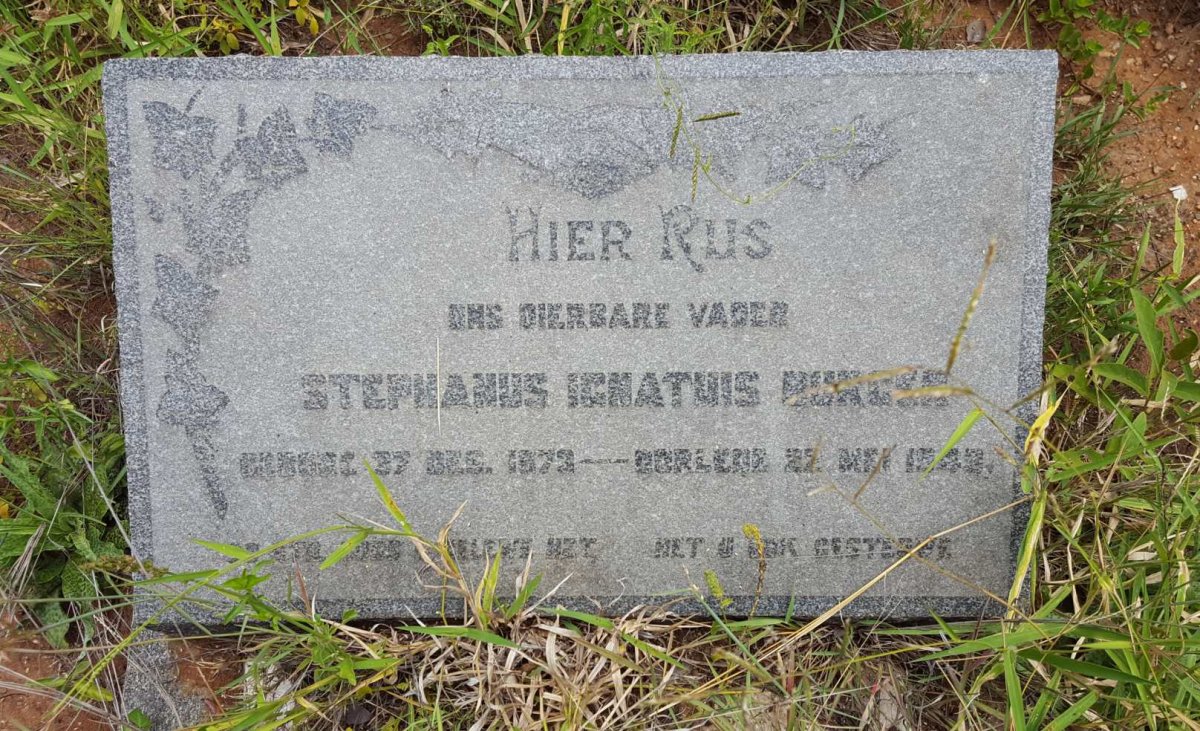 BURGER Stephanus Ignatius 1873-1943