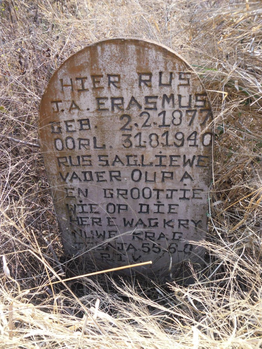 ERASMUS J.A. 1877-1940