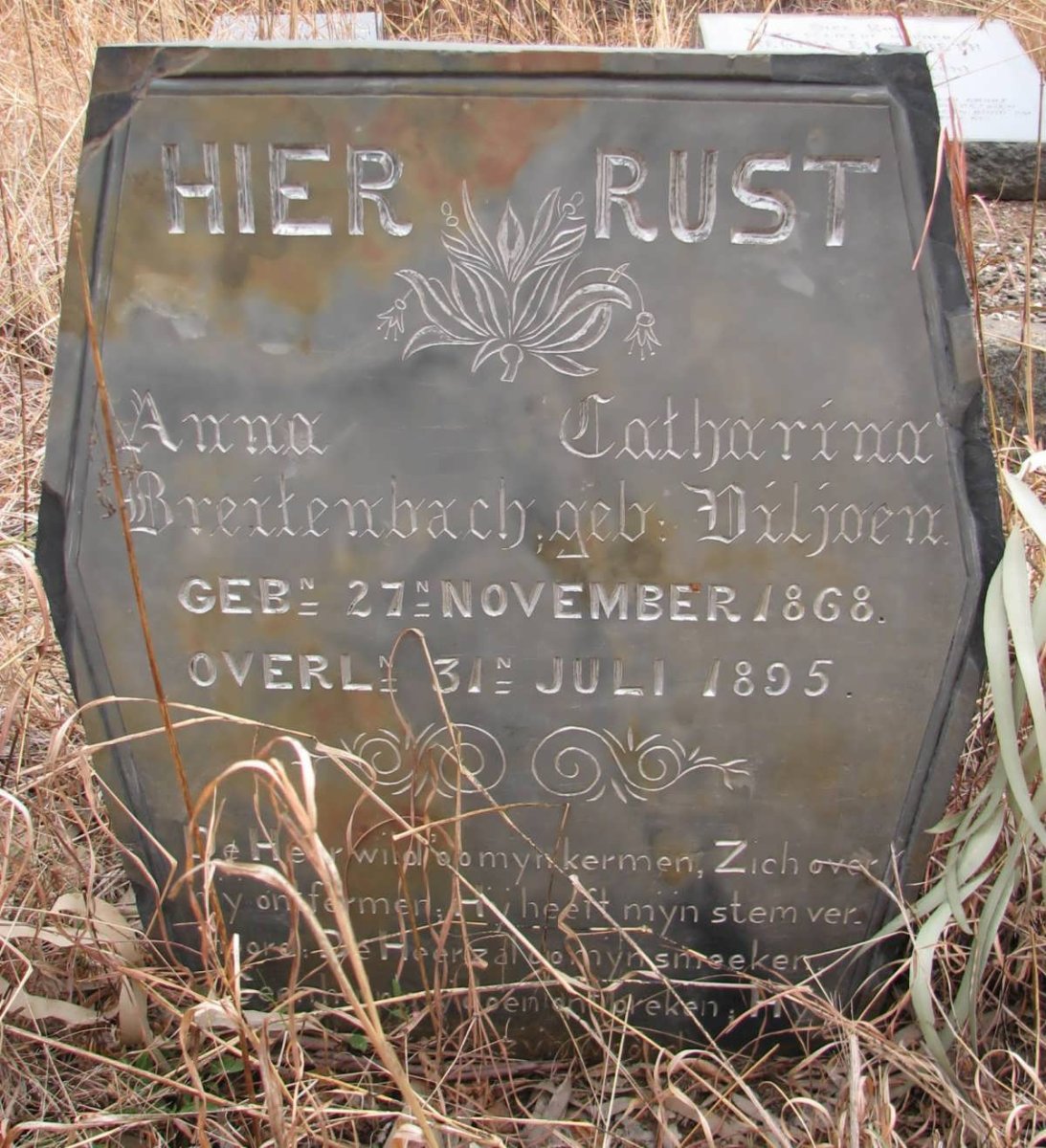 BREITENBACH Anna Catharina nee VILJOEN 1868-1895