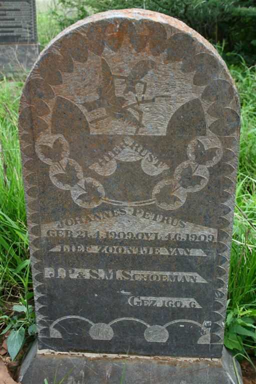 SCHOEMAN Johannes Petrus 1909-1909