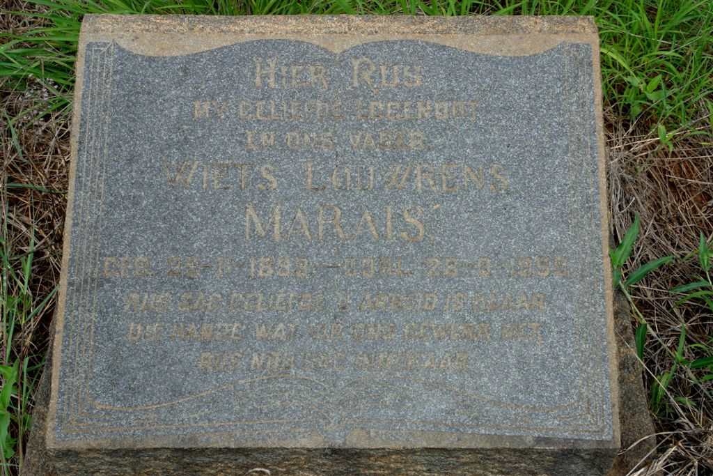 MARAIS Wiets Lourens 1889-1959