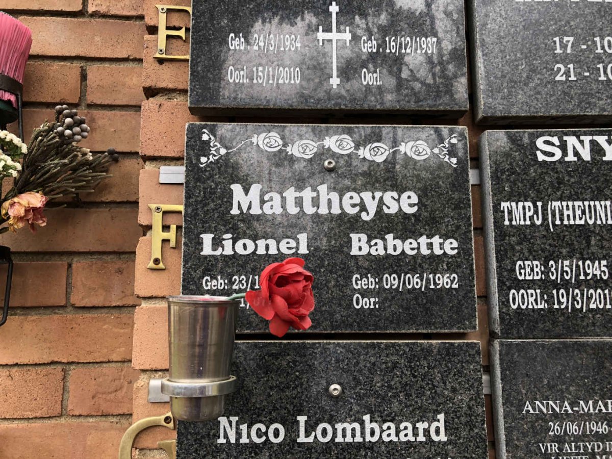 MATTHEYSE Lionel -2009 &amp; Babette 1962-