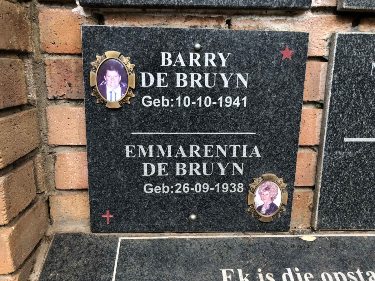 BRUYN Barry, de 1941- &amp; Emmarentia 1938-