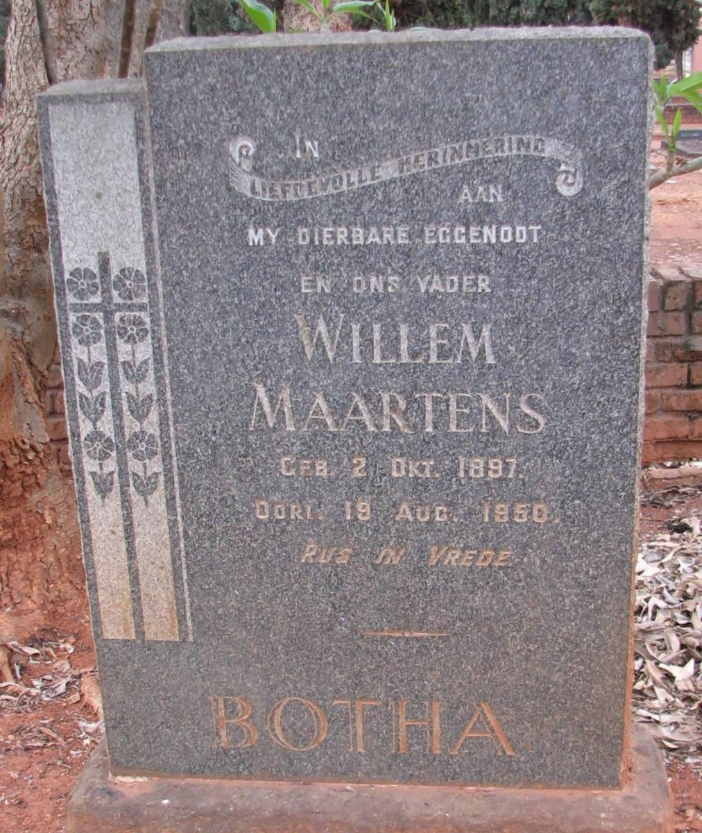 BOTHA Willem Maartens 1897-1950