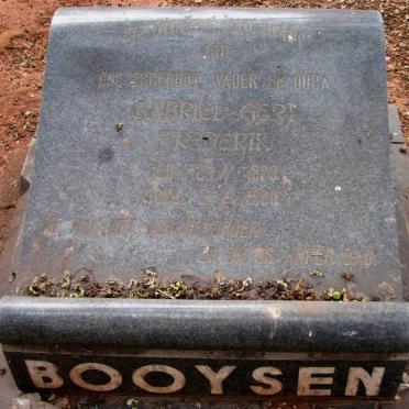 BOOYSEN Gabriel Gert Frederik 18?3-1960