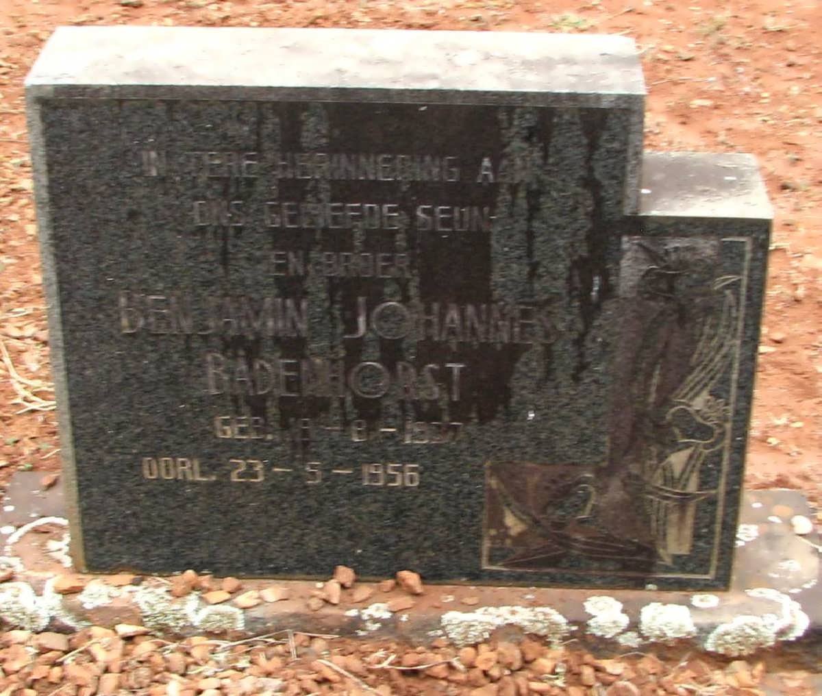 BADENHORST Benjamin Johannes 1937-1956