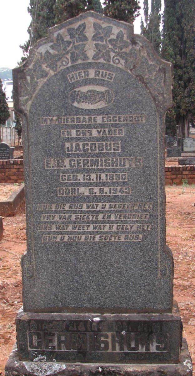 GERMISHUYS Jacobus E.L. 1890-1943