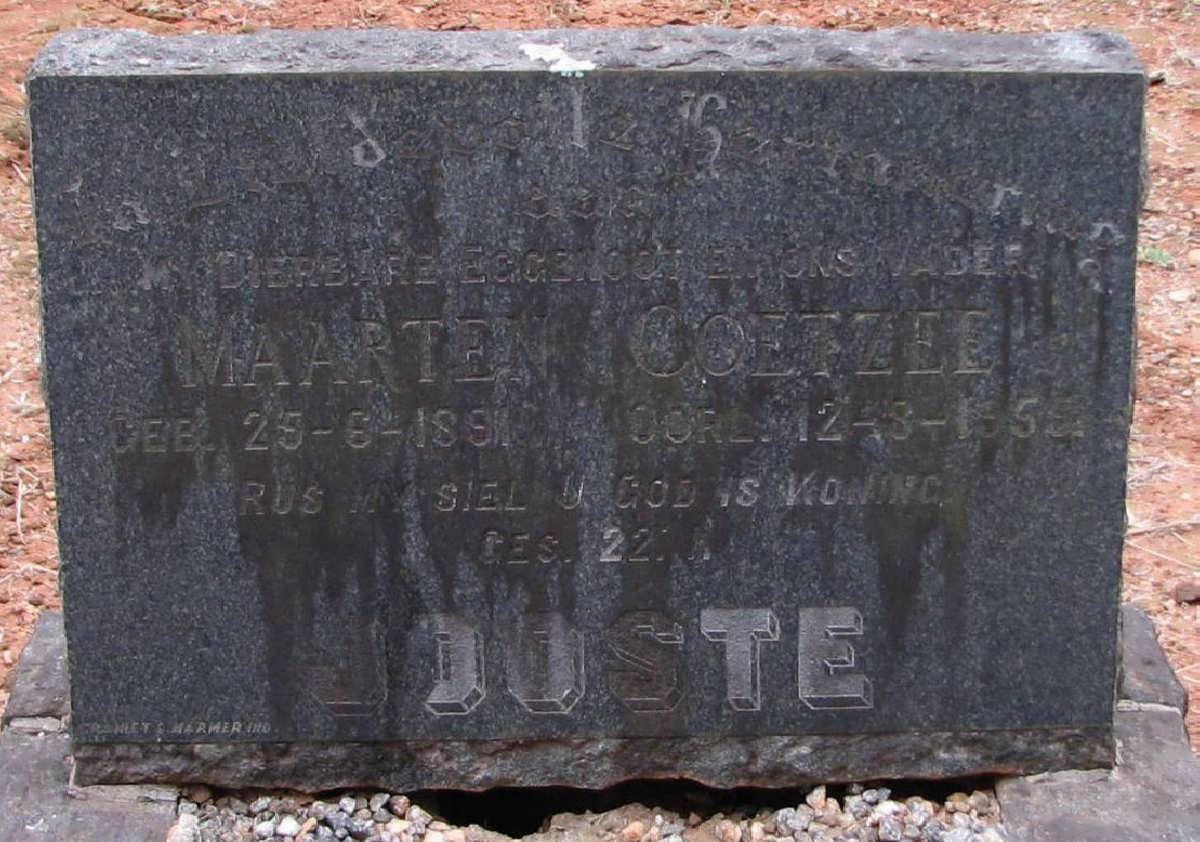 JOOSTE Maarten Coetzee 1891-1955
