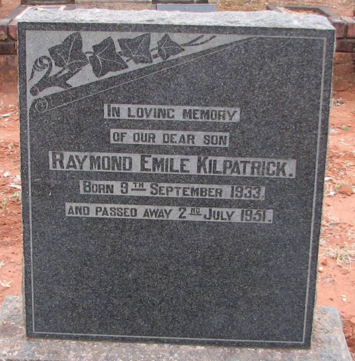 KILPATRICK Raymond Emile 1933-1951