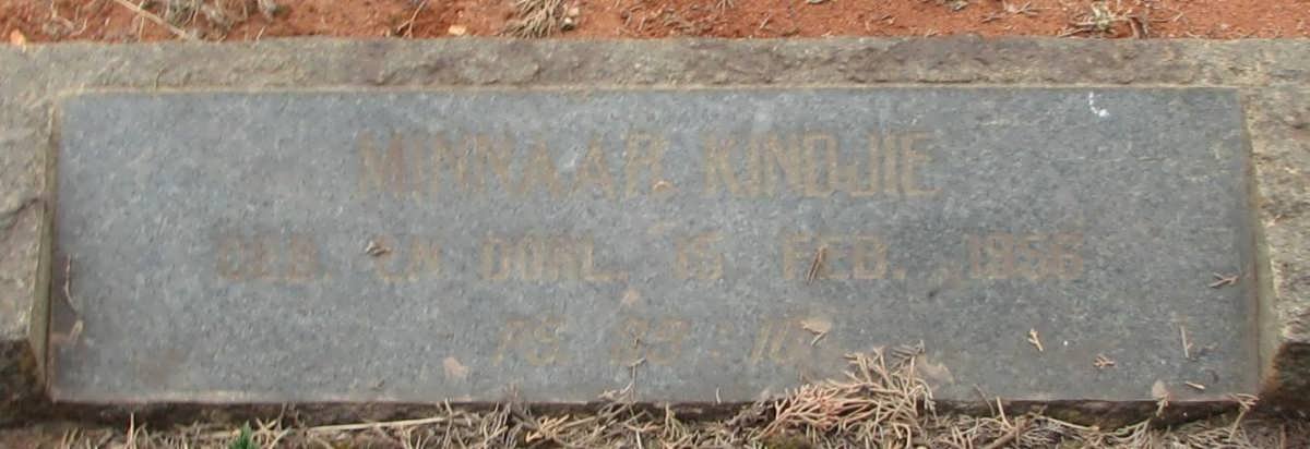 MINNAAR Kindjie 1956-1956