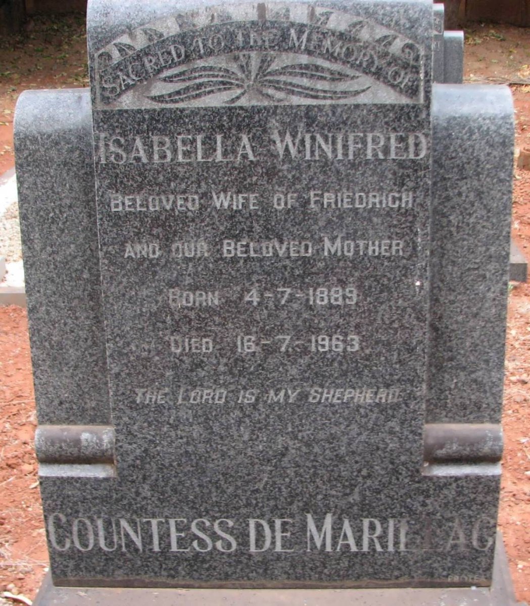 MARILLAC Isabella Winifred, de 1889-1963