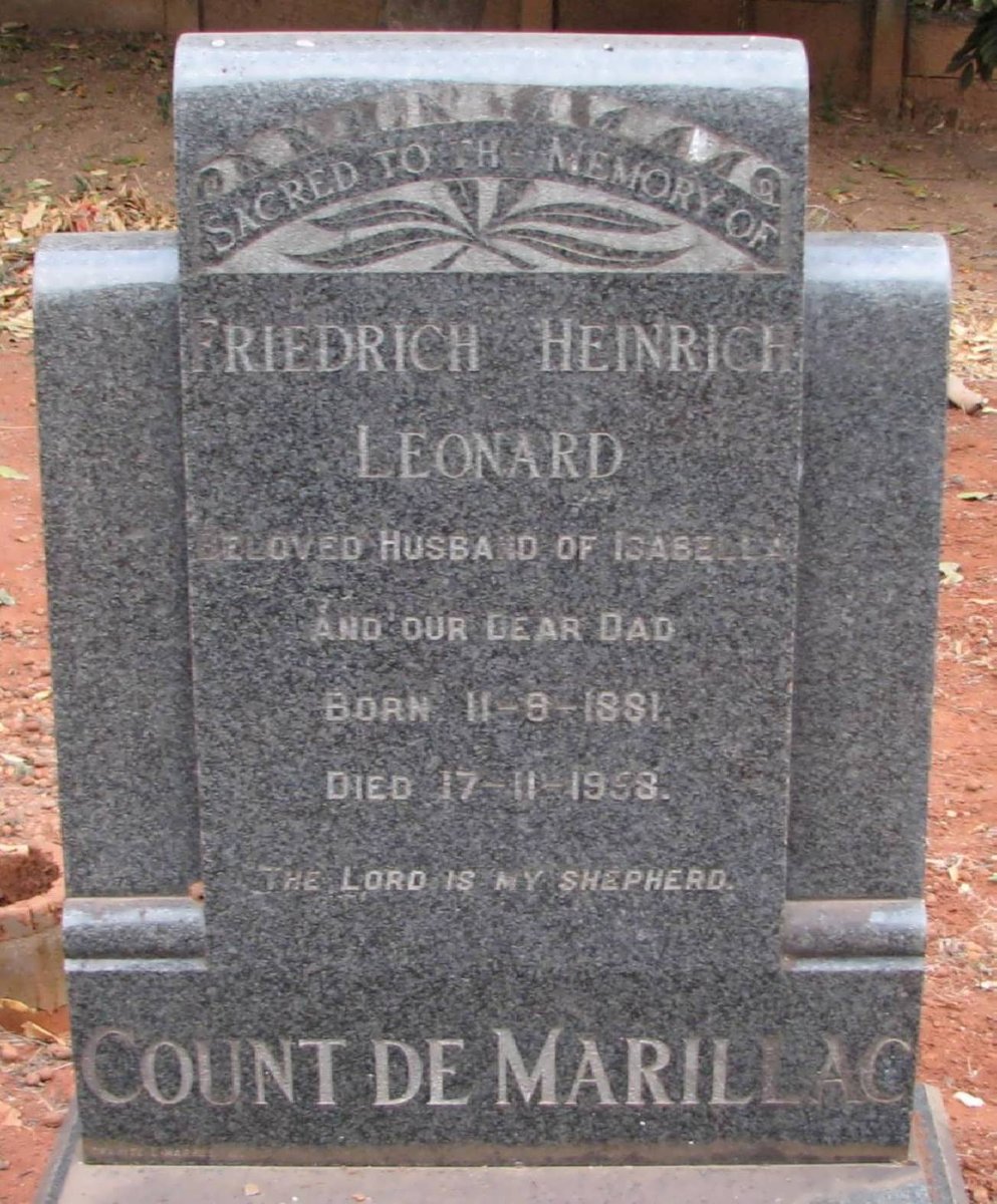 MARILLAC Friedrich Heinrich Leonard, de 1881-1958