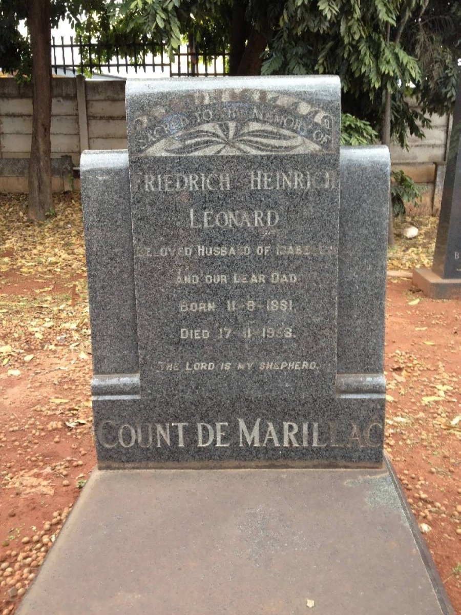 MARILLAC Friedrich Heinrich Leonard, de 1881-1958