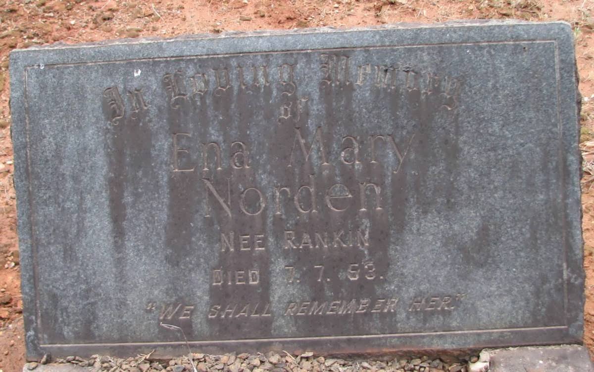 NORDEN Ena Mary nee RANKIN -1953