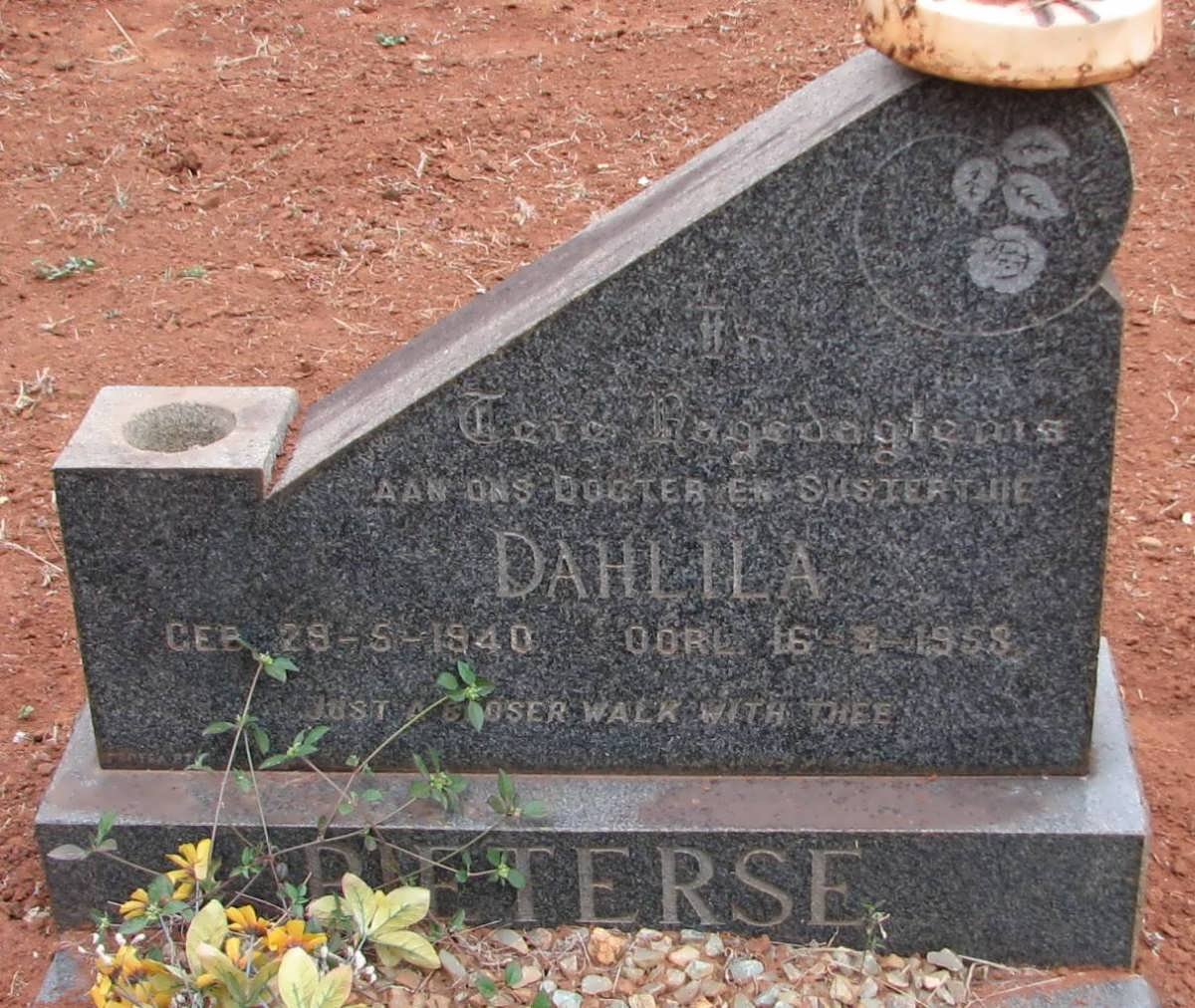 PIETERSE Dahlila 1940-1958