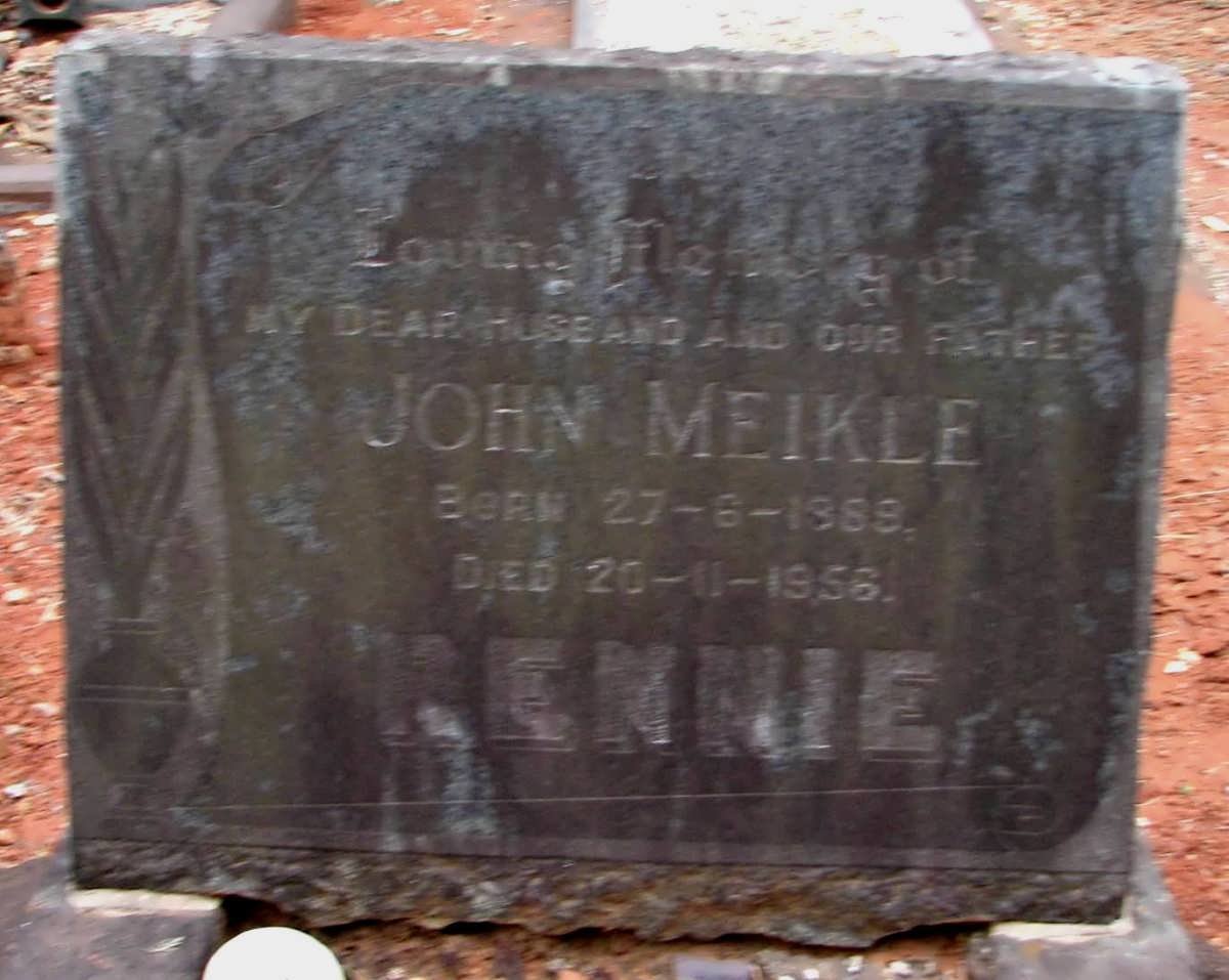RENNIE John Meikle 1989-1956