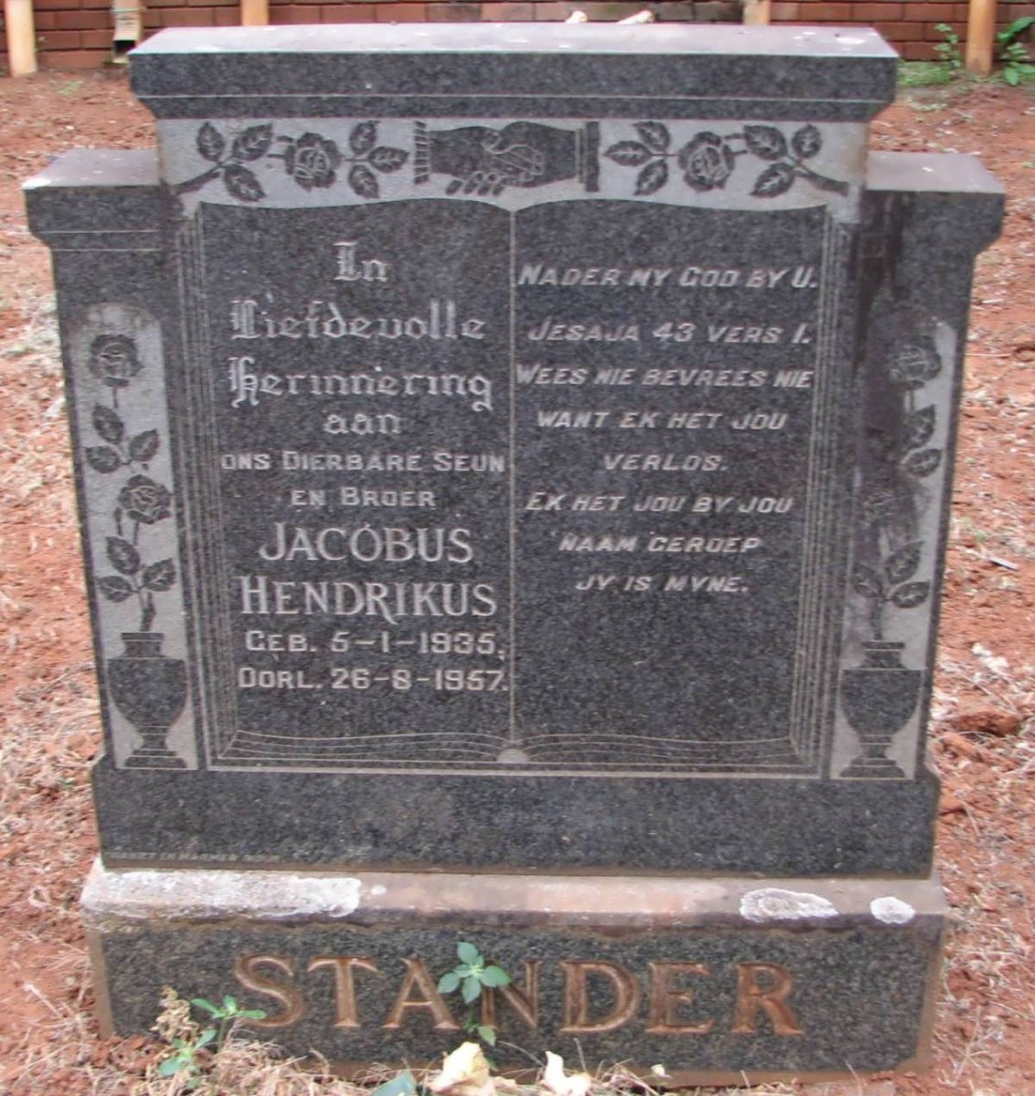 STANDER Jacobus Hendrikus 1935-1967