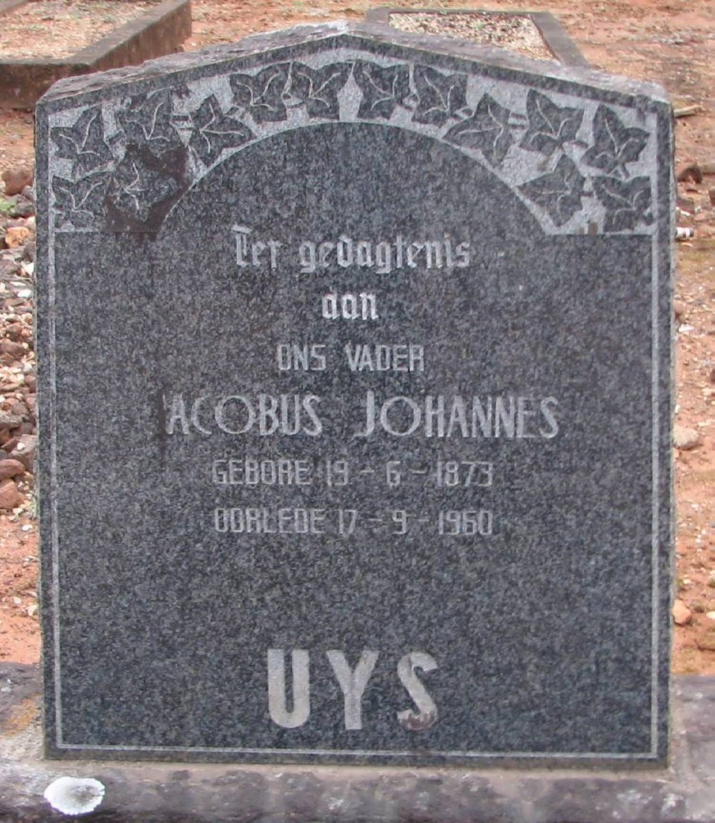 UYS Jacobus Johannes 1873-1960