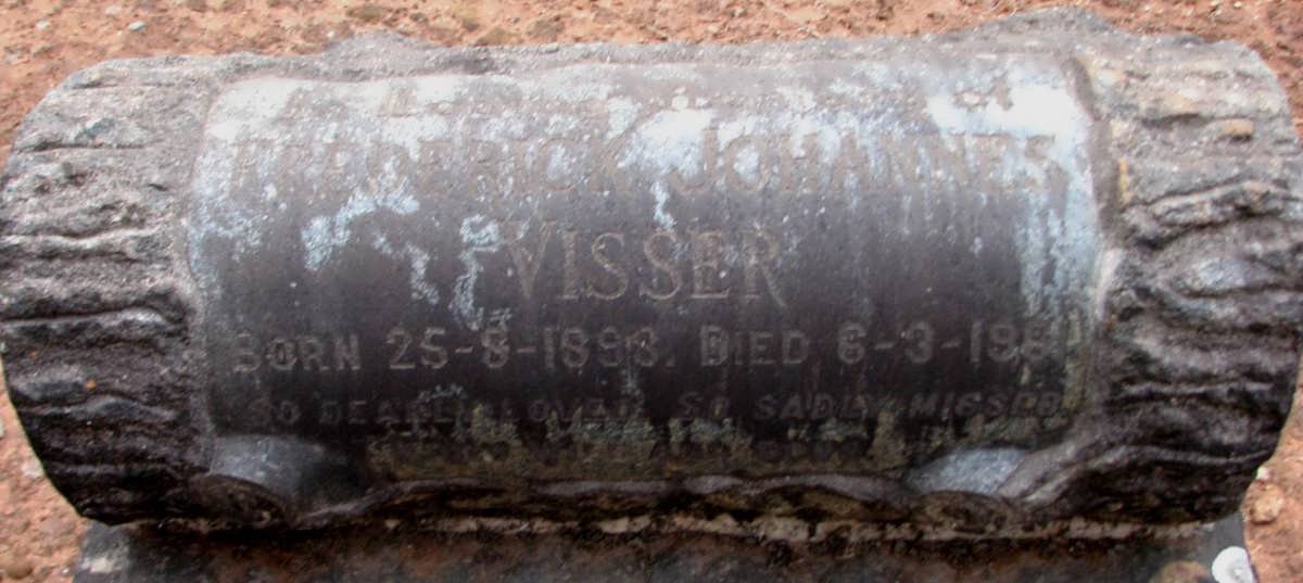 VISSER Frederick Johannes 1898-1961