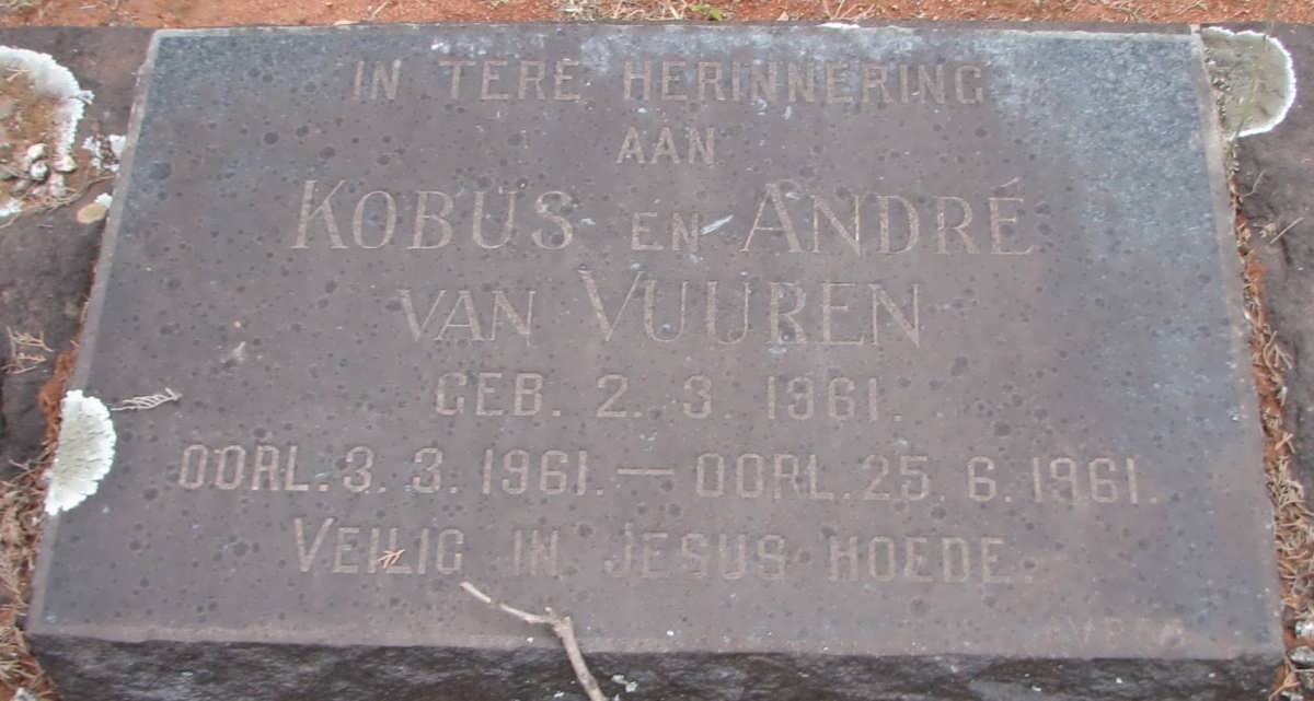 VUUREN Kobus, van 1961-1961 :: VAN VUUREN Andre 1961-1961