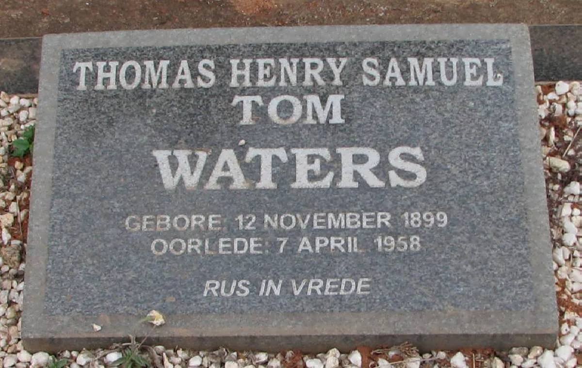 WATERS Thomas Henry Samuel 1899-1958