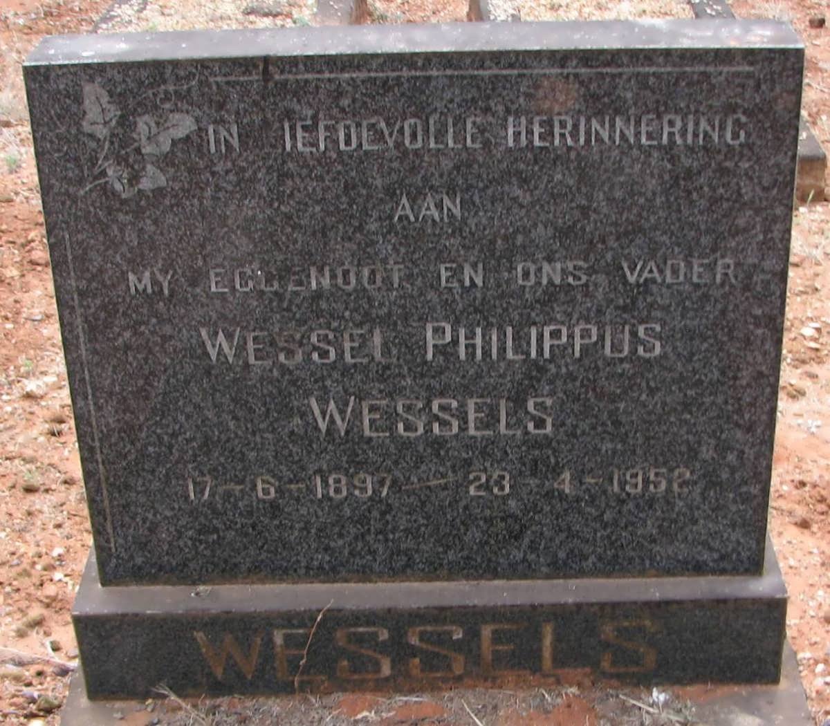 WESSELS Wessel Philippus 1897-1952