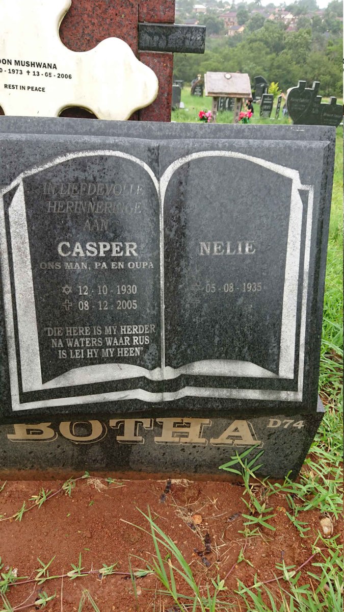 BOTHA Casper 1930-2005 &amp; Nelie 1935-