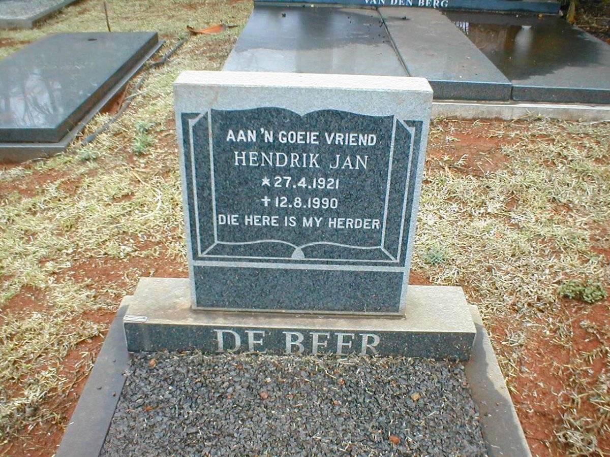 BEER Hendrik Jan, de 1921-1990