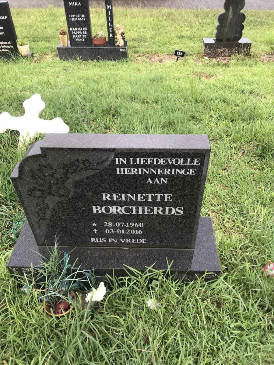 BORCHERDS Reinette 1960-2016