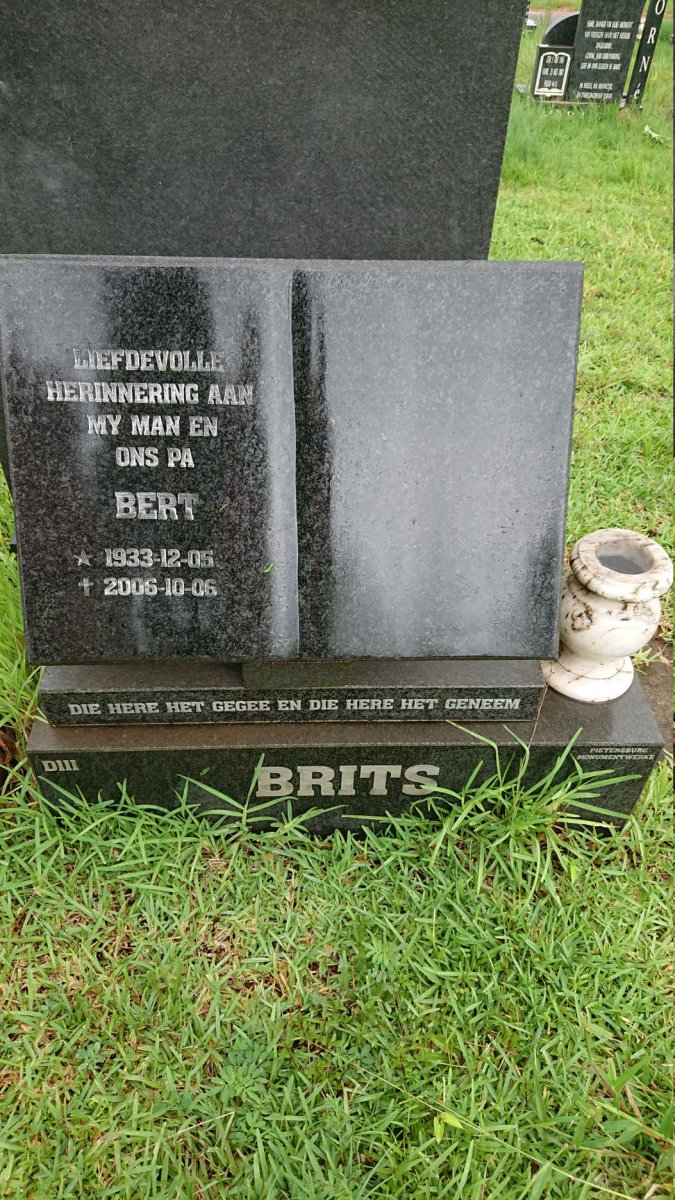 BRITS Bert 1933-2006