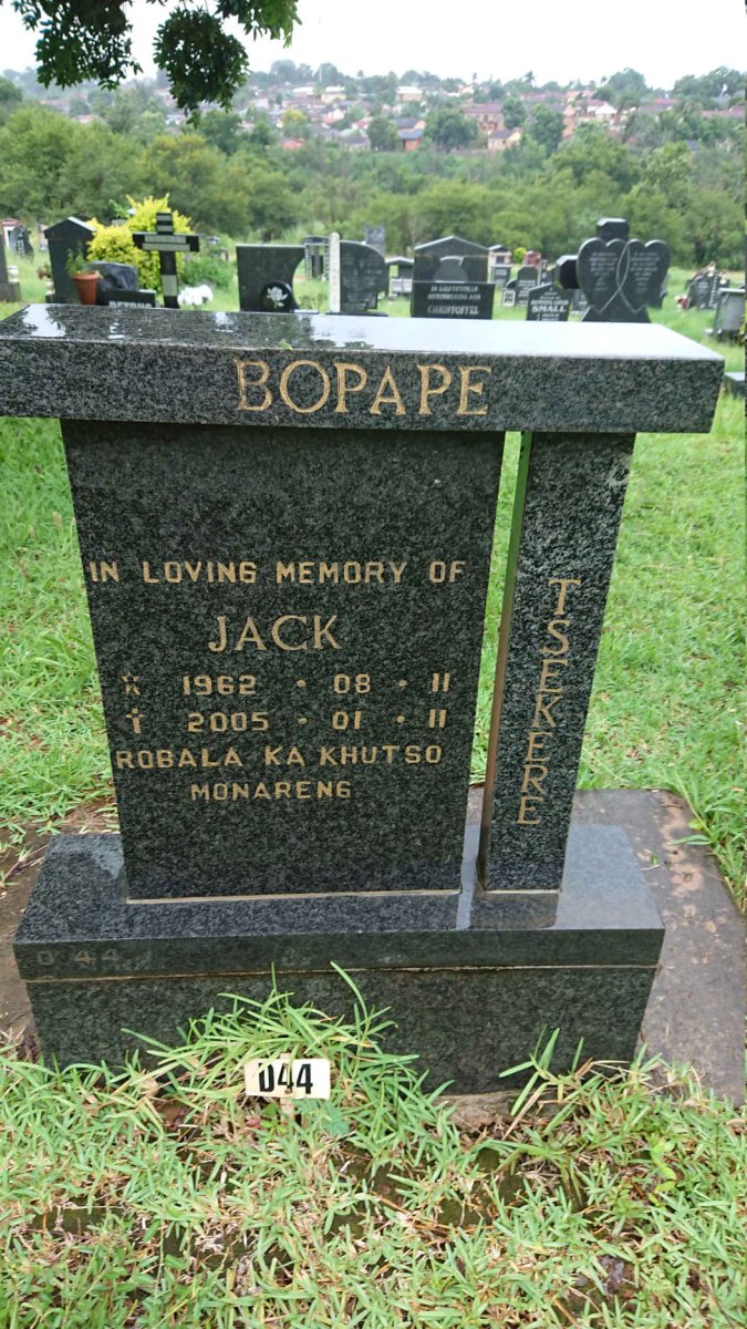 BOPAPE Jack 1962-2005