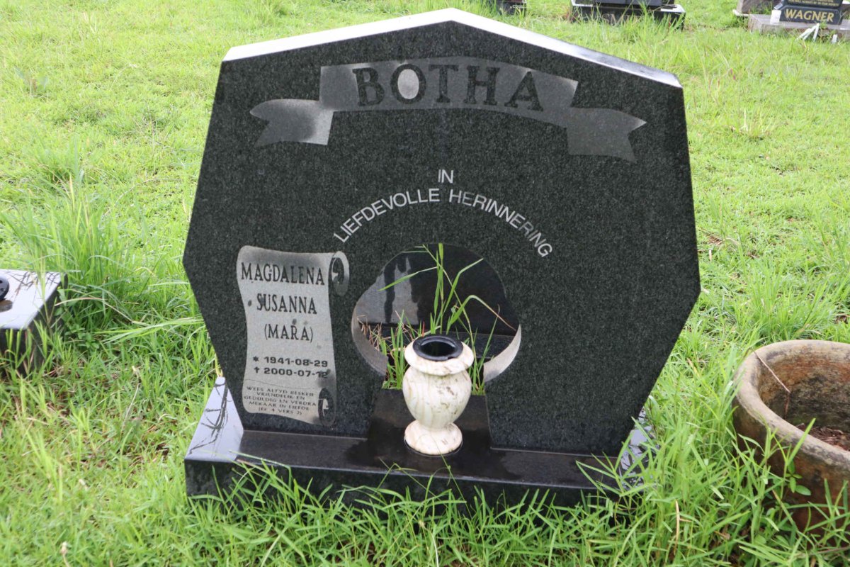BOTHA Magdalena Susanna 1941-2000