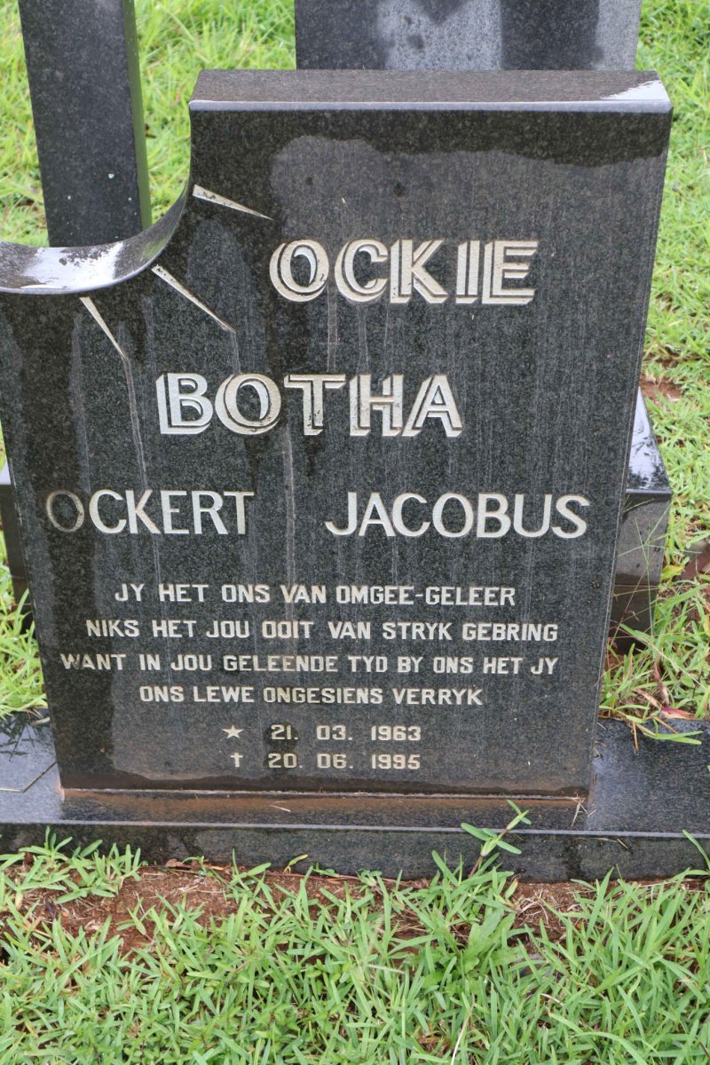 BOTHA Ockert Jacobus 1963-1995