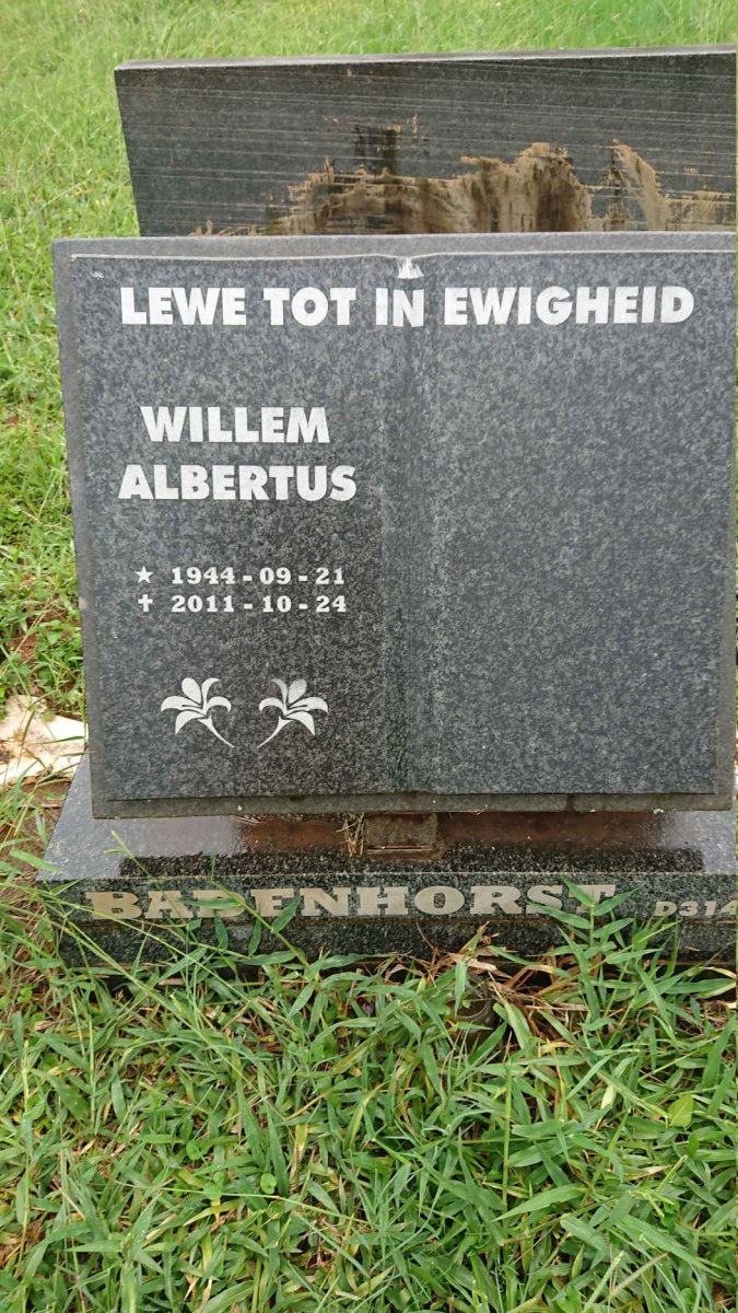BADENHORST Willem Albertus 1944-2011