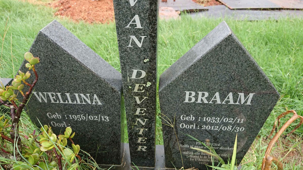 DEVENTER Braam, van 1953-2012 &amp; Wellina 1956-