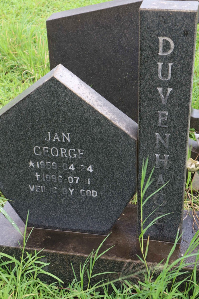 DUVENAGE Jan George 1959-1996