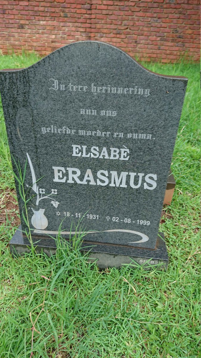 ERASMUS Elsabe 1931-1999