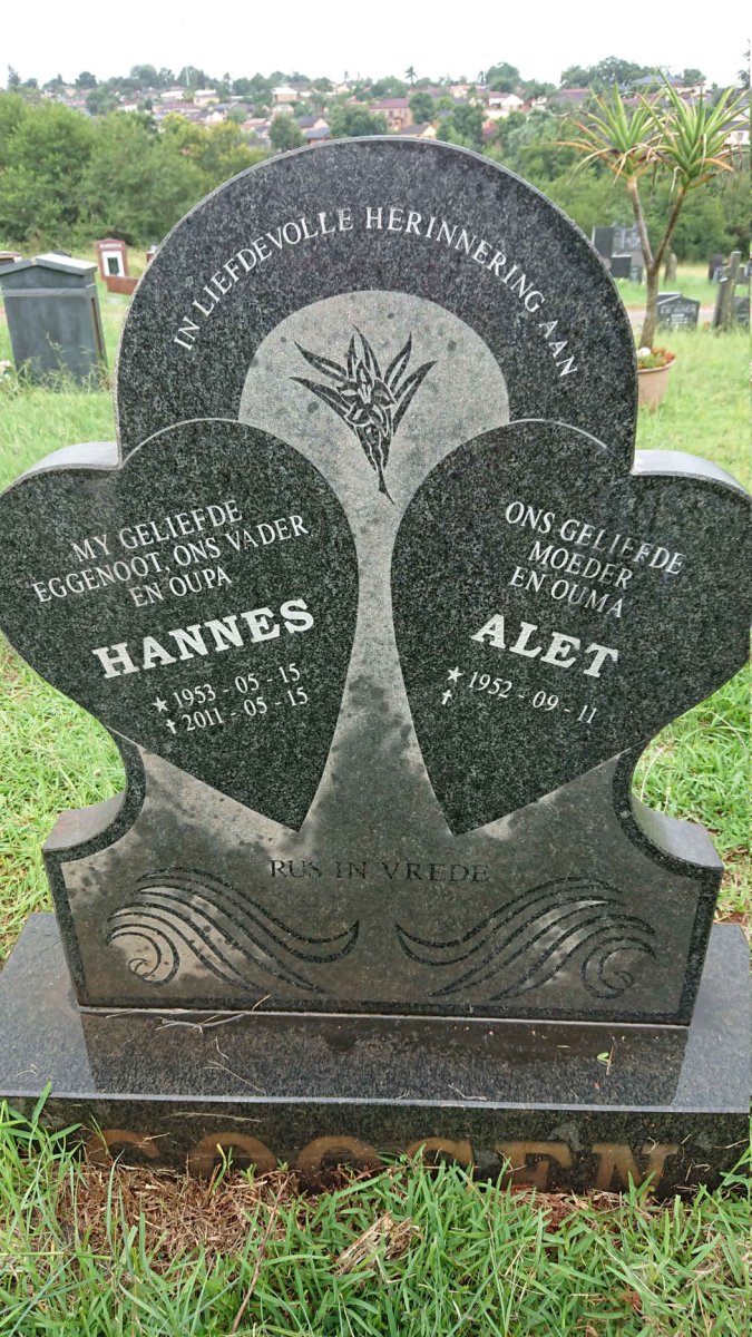 GOOSEN Hannes 1953-2011 &amp; Alet 1952-