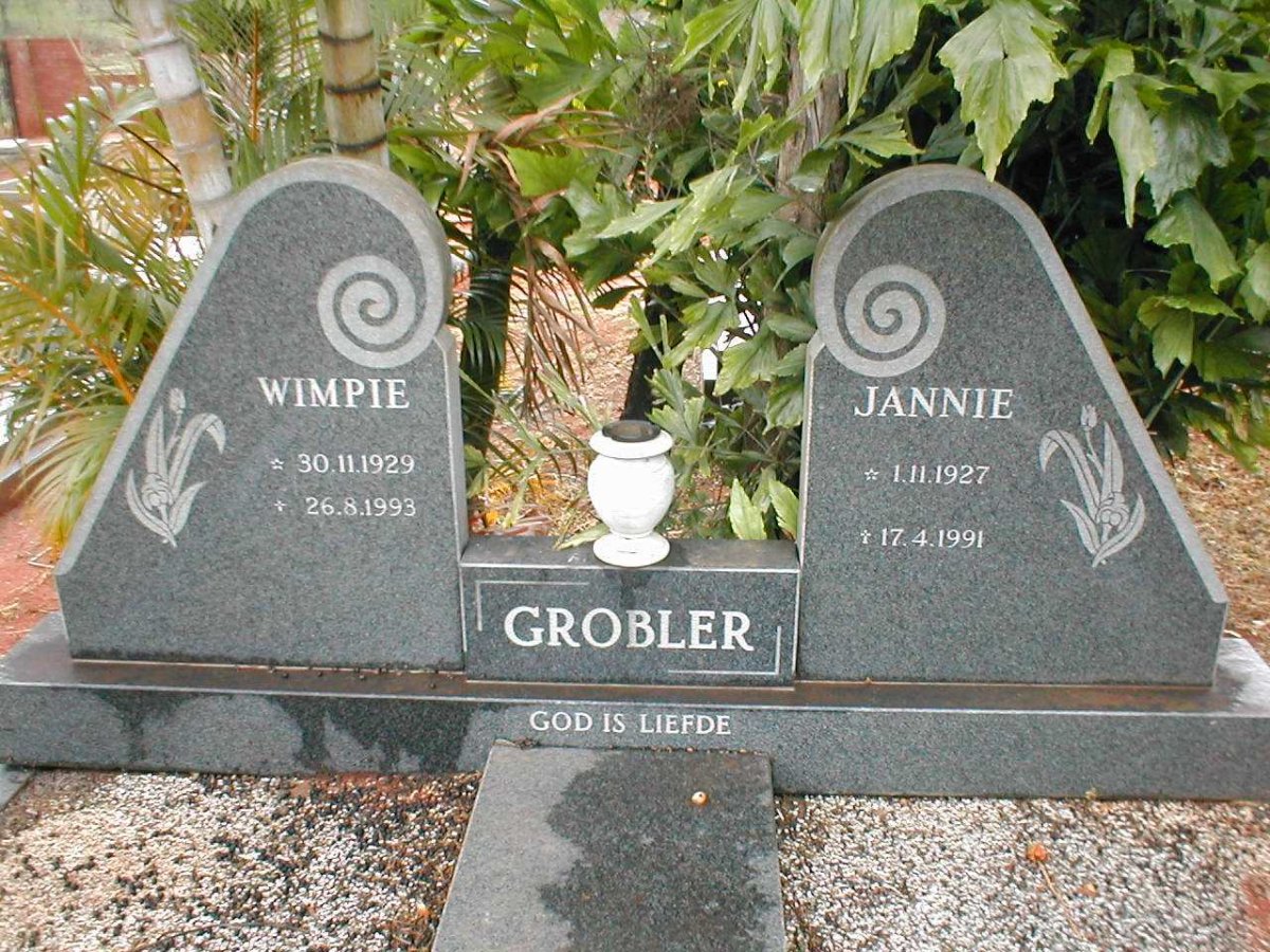 GROBLER Jannie 1927-1991 &amp; Wimpie 1929-1993