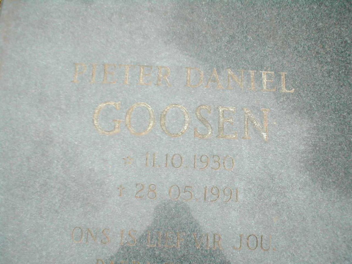 GOOSEN Pieter Daniel 1930-1991