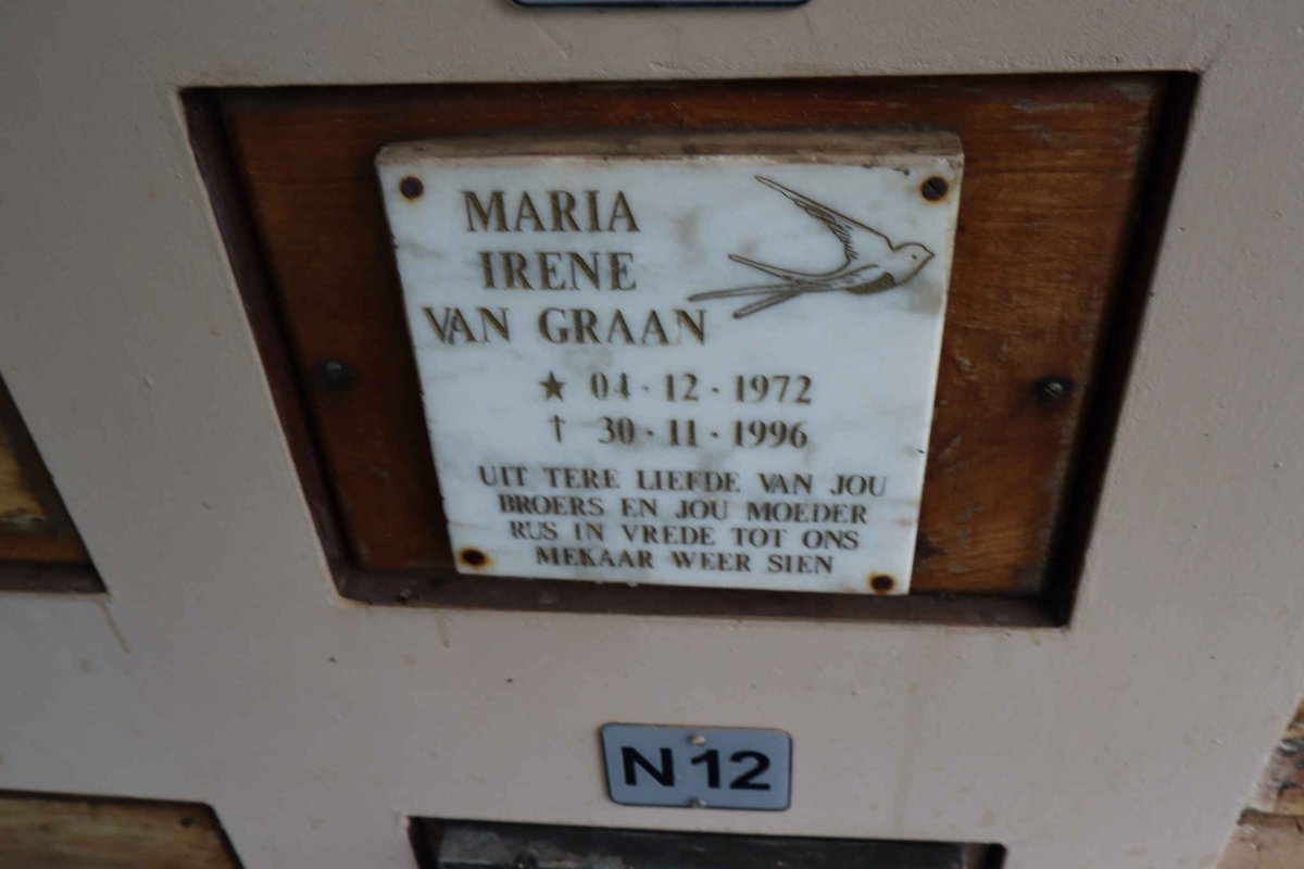 GRAAN Maria Irene, van 1972-1996