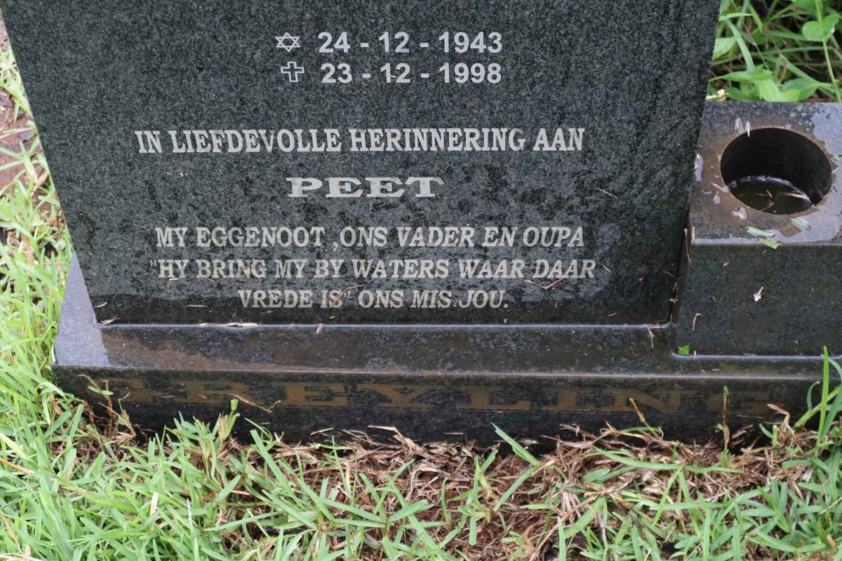 GREYLING Petrus Matheus 1943-1998