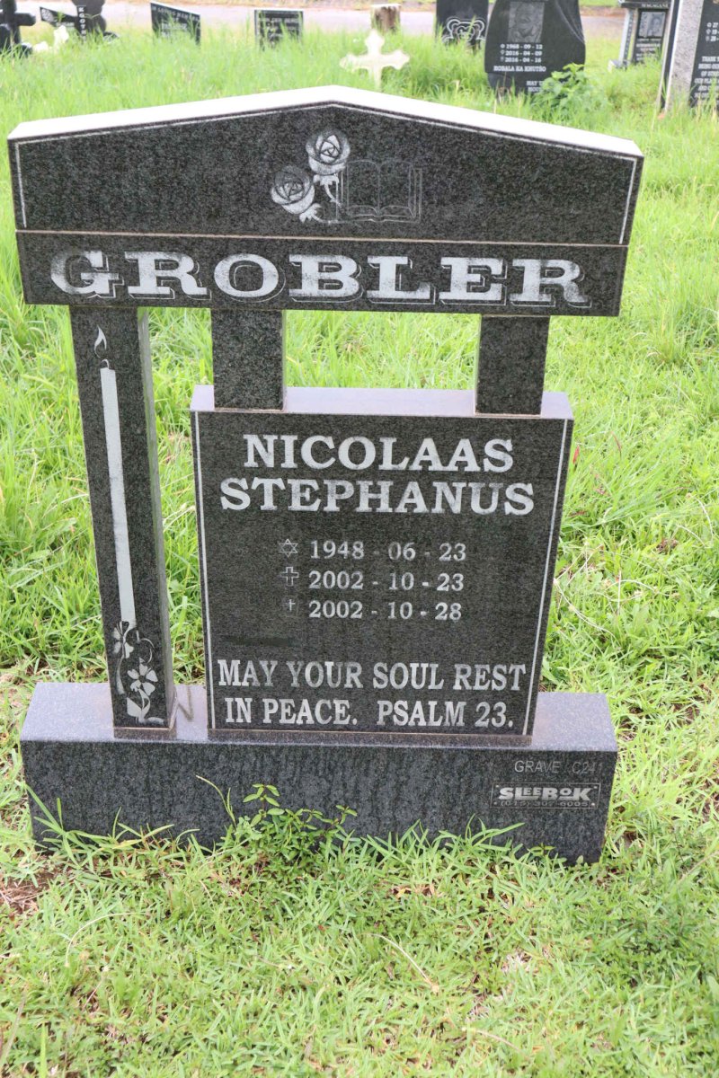 GROBLER Nicolaas Stephanus 1948-2002